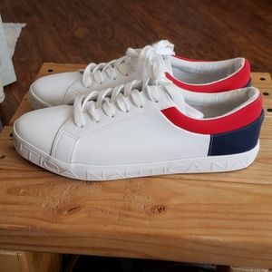 nautica blue and white shoes